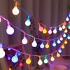 Luces Solares de Cadena LED para Navidad, Exteriores, Camping, Tienda de Campaña, Decoración de Bodas, Luces de Estrella, Bolas Redondas, Luces de Cielo Estrellado