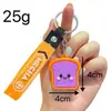 Llavero de Pan Tostado con Emoji de Colores Llavero de Goma Suave de PVC 3D Accesorio Creativo para Regalo Colgante de Bolsa