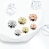Accesorios de joyería diy soporte de flor de copo de nieve esquina puntiaguda soporte de flor hueco espaciador de perlas arandela 18K chapado en oro retenedor de color
