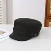 Boina Estilo Japonês Lisa para Mulheres, Outono e Inverno, Boina Vintage, Chapéu de Cavaleiro Desgastado, Boné de Beisebol Tendência Atacado