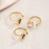 Anillo Nala Nala Estilo Vintage con Concha de Abulón y Perla para Mujer, Anillo para Dedo Índice que No se Desvanece, Sensación de Nicho de Alta Gama