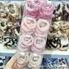 Un Paquete de 2 Piezas, Nuevo Estilo Macarrón Color Degradado Flor de Cerezo Cable de Teléfono Gomas para el Cabello para Chicas de Verano