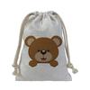 Bolsa de lino en blanco para sublimación por transferencia de calor, venta al por mayor, multi-tamaño, bolsa de almacenamiento con cordón navideño