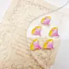 Acessórios Populares Estilo Ins para Nail Art de Folha de Damasco e Folha de Bordo Transparentes, Acessórios de Resina com Color-Blocking Suave de Folhas para Unhas e Cabelo de Outono