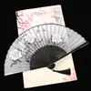 Leque Dobrável Pequeno Estilo Chinês Tradicional para Dança Feminina, Novo Leque de Bambu Preto Estilo Chinês, Portátil para o Verão