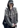Cárdigan de punto estilo universitario Fair Isle para mujer, perfecto para primavera y otoño, con un look relajado y elegante, ideal como prenda exterior o para usar en capas