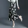Falda Midi Versátil Estampada Nueva Primavera 2026 para Mujer, Cintura Alta, Adelgazante, Elegante, Bodycon, Línea A