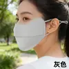 Máscara facial completa de verão para mulheres, lavável, unissex, máscara fina de seda gelada respirável de verão com aba para proteção solar
