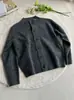 Suéter de cuello medio estilo americano, unisex, otoño/invierno, retro, vintage, corte holgado, cálido, cárdigan de punto de ajuste limpio