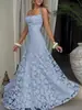 2026 Nuevo Vestido Largo Jacquard de Tirantes Finos Estilo Europeo y Americano Ajustado Vestido de Noche Elegante y con Estilo Vestido Transfronterizo para Mujer