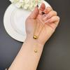 Nueva Cadena para Clavícula de Oro Arena Estilo Chino Vietnamita Todo Fósforo Lujo Ligero Bola Redonda Perla Redonda Collar Joyería de Diseño Simple para Mujer