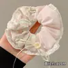 Scrunchie de rede retrô de alta qualidade, elástico de cabelo versátil oversized estilo coreano, acessório de cabelo de alta elasticidade para outono e inverno