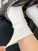Calcetines de color liso, corte holgado para hombre y mujer, calcetines de malla finos y transpirables con bordes enrollados, adecuados para primavera y verano, diseñados para el uso posparto, sin costuras, absorbentes del sudor y resistentes al olor, longitud hasta la mitad de la pantorrilla