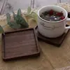 Posavasos Creativo de Madera Maciza Grabado de Logo Bandeja de Té Personalizada de Madera Soporte para Tazas Esterilla de Té Posavasos de Madera para Té Almohadilla Térmica Japonesa