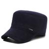 Chapéu Masculino Flat Top Hat Chapéu de Meia Idade do Pai Outono e Inverno Chapéu de Algodão Frio Resistente Ajustável Tampa de Proteção Auditiva Ajustável