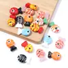 Contas de Vidro Coloridas de Peixinhos Contas de Vidro de Peixinhos Acessórios DIY Furo Reto Pulseira Contas de Vidro de Peixinhos Fofos Atacado