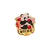 Marcador de Metal Panda Huahua, Artesanías Estilo Chino, Marcador Lindo Estudiante Cultural y Creativo Regalo, Clip para Libros Hueco Souvenir