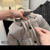 Conjunto de Dos Piezas de Chaleco de Algodón de Invierno para Niños Abrigo de Invierno Versátil y Elegante Traje de Parte Superior Versátil Solapa Niños Moderno