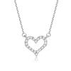18K All-match Estilo Japonês e Coreano Menina Estilo Estudante Moda Simples Coração Em Forma de Flash Diamante INS Amor Clavícula Colar Colar