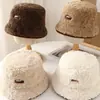 Sombrero de Pescador de Lana de Cordero para Mujer, Grueso y Cálido de Felpa para Otoño e Invierno, Versátil y Favorecedor, Moderno