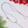 Collar Línea Mambo Cuerda Nudo Ruyi Trenzado Cuerda Colgante de Jade Semi-Terminado Cordón Cadena de Suéter Hecha a Mano para DIY