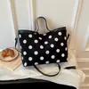 Bolso cruzado casual de nicho estilo coreano para mujer 2026, suave bolso de lunares para ir de compras, al trabajo y al trayecto