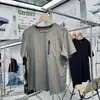 Série alternativa acessível: não gruda, perfurada a laser, respirável, absorve o suor, camiseta masculina funcional para atividades ao ar livre, elástica, de manga curta, secagem rápida