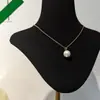 Colar Duas Cores Elegante Versátil Pérola S Redondo Marca Simples Versátil para o Trabalho Diário