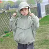 Ropa de protección solar para niños, ropa para la piel con protección UV para exteriores, ropa de protección solar ligera y transpirable de seda helada para el verano para niños y niñas