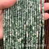 Piedra natural, cristal, oro verde, jade Dongling, ágata, cuentas cilíndricas, pendientes, pulsera, collar, joyería de cuentas DIY