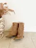 2026 Novas Botas de Camurça com Fivela Estilo Europeu e Americano Bico Fino Cano Rebatido Botas da Moda Salto Alto Fino Botas Skinny