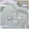 Accesorios para uñas cristal transparente diamante de cristal corte semilla china diamante de caramelo grande súper brillante decoraciones para uñas rectangular cuadrado cuadrado cuadrado diamante de azúcar