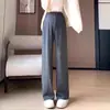 Calça de Maternidade Plus Size 200 Jin Outono Roupa Externa 2026 Nova Calça de Arroz Glutinoso Plus Size Sem Aperto na Barriga Calça de Perna Larga Petite