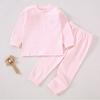 Roupas de bebê roupas infantis de outono calças compridas puro algodão classe A primavera e outono Novo pijama de bebê de 1 ano de idade ombro fivela roupa interior
