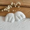 Asas de anjo de pelúcia Tecido Orelhas Fita Arco Decoração Lace Bordado Pano Adesivo Feito à Mão DIY Material
