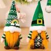 Calle. Muñeco enano del Día de San Patricio decoración del hogar Muñeco sin rostro de trébol Muñeco de pareja para el Día de Irlanda