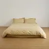 Item único de algodão de fibra longa modelo 2026, capa de edredom escovada 100% algodão, cor sólida lisa, algodão puro, roupa de cama para outono e inverno para cama de 1,8 m