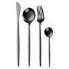 Conjunto de Talheres Ocidentais em Aço Inoxidável 304 para Uso Doméstico, Alto Valor Estético, Faca de Bife Estilo Ins, Garfo e Colher Conjunto de Três Peças em Caixa de Presente