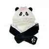 Cachecol Elétrico Aquecido Transfronteiriço Aquecimento de Grafeno Ajuste de Temperatura Cronometrado Chapéu de Panda Fofo Aquecedor de Pescoço Cachecol Aquecido