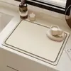 Alfombrilla Drenante Sencilla para Cocina, Alfombrilla Absorbente de Tierra de Diatomeas para Encimera, Alfombrilla Antideslizante para Barra de Bar, Máquina de Café, Salvamanteles con Aislamiento Térmico Anti-quemaduras