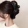 Pinza para el pelo de cuero encerado de alta gama para mujer, Nuevo tamaño grande 2025, Pasador elegante para la parte trasera de la cabeza, Pinza de tiburón