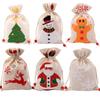 Saco de Doces de Natal Transfronteiriço Terno de Natal Quente 6 Pc Papai Noel Saco de Presente Saco de Embalagem de Biscoito de Chocolate