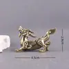 Par Sólido de Latón Vintage de Unicornios Voladores, Mascotas de Té que Traen Fortuna, Artículos Decorativos Antiguos para Decoración del Hogar, Adornos Artesanales de Mesa