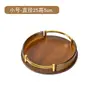 Bandeja redonda de bambu minimalista de luxo leve para uso doméstico, pequena bandeja para conjunto de chá de restaurante, bandeja portátil para frutas e lanches
