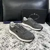 Zapatillas deportivas retro para hombre con retazos de piel de ante y logo metálico triangular PRA, zapatillas deportivas casuales, venta al por mayor multicolor transfronteriza