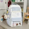 Estilo Coreano Dulce Estrella Dopamina Bolsa para Dolor Alto Aspecto Bloque de Color Estudiantes de Primaria Grados 3-5 Juego de Dos Piezas Mochila
