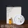 Flor de Porcelana Pintada à Mão Lótus Branco Difusor Aromaterapia Caixa de Presente Cerâmica de Templo Suporte de Incenso Ornamento Decoração Presente