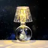 Luminária de Mesa para Quarto com Bola de Cristal Esculpida 3D Luminous Glass Lâmpada de Atmosfera Decoração de Mesa Prática Artesanato