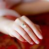 Novo Anel de Ouro Areia do Vietnã Ouro Antigo Dourado Jade Hetian Natural Esmalte Gota de Cola Artesanal Anel Estilo Étnico Vintage