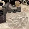 Roupas Íntimas de Renda Estilo Novo para Mulheres, Algodão Puro, Antibacteriano, Comprimento Estendido, Forro 100% Algodão na Virilha, Estilo Barroco, Calcinha Triângulo de Cintura Média para Mulheres